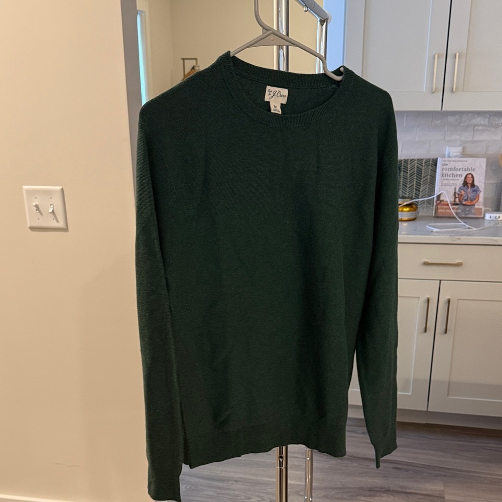 J.Crew Green Crewneck Sweater